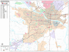Little Rock Digital Map Premium Style